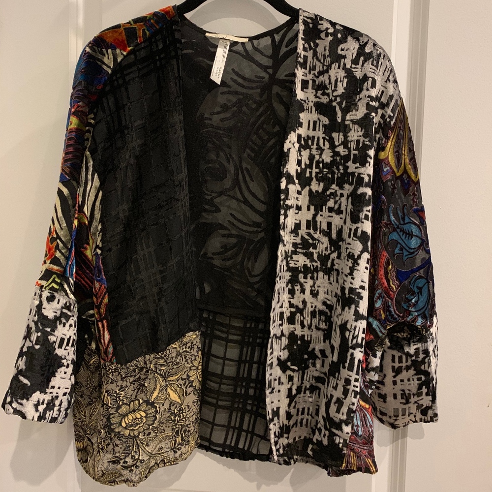 Anthropologie Velvet Top/Cardigan